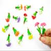1:12 Miniature Freesia Orchid 2 Bunch Clay Flower Fairy Garden Dollhouse 17161, White view 3
