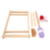 1 Set Weaving Kit with Multipurpose Innovative Educational DIY Hand Crafted Wooden Weaving Kit for Kids view 1