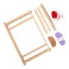 1 Set Weaving Kit with Multipurpose Innovative Educational DIY Hand Crafted Wooden Weaving Kit for Kids view 2