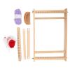 1 Set Weaving Kit with Multipurpose Innovative Educational DIY Hand Crafted Wooden Weaving Kit for Kids view 4