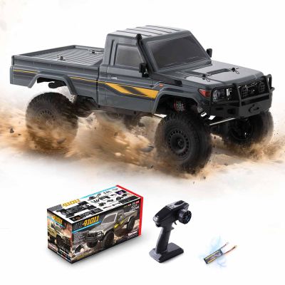 BEEZRC YKHOBBY 1/10 YK41011 Simulation LC79 RC Crawler,4WD Off Road RC Rock Truck, Manual Differential Lock, Brushed RC Climbing Car, Remote Control Car for Adults for Beginner-Friendly RTR Grey