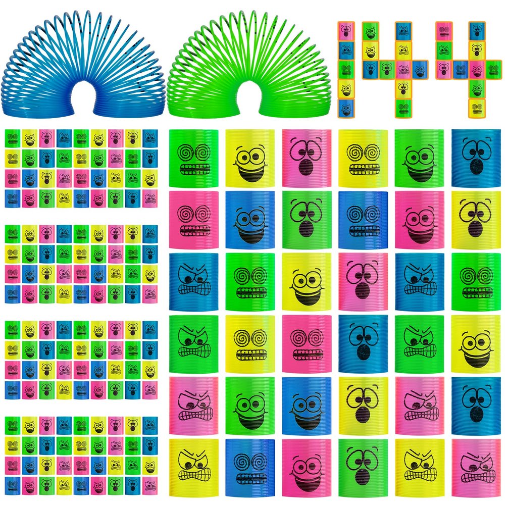 Cocurb 144 Pcs Mini Spring Party Favors for Kids 4 to 8 Birthday Stress Relief Bulk Fidget Goody Bag Stuffers Classroom Prizes Spring Bulk Toys for Kids Prize 4 Bright Colors