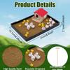 WEBEEDY Chicken Zen Garden Kit for Desk, Zen Decor Sand Garden DIY Kit with Chicken, Eggs and Farmhouse Figurines, Funny Tabletop Ornament for Office Home Meditation Gift, 8.3x6.2 Inch view 3
