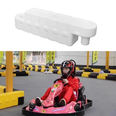 Jievmrs Go Kart Track Barrier Bumper Car Racing Track, Plastic Go Kart Runway Water-Filled Fence, Indoor Amusement Park/Outdoor Street Kid Bumper Car Track(White,Large)