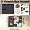 WEBEEDY Mini Zen Garden Kit for Desk, Japanese Mini Sand Box Set DIY Desktop Meditation Set Includes Sand, Buddha Statue & Rake for Home Office Desk Yoga Zen Decor Spiritual Gift, 8.5x6.8 Inch view 2