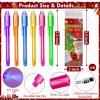 iGeeKid 6 Pack Invisible Ink Pen with UV Light,Christmas Party Favor for Kids Gift Bag, Stocking Stuffers for Kids, Secret Spy Pens Magic Disappearing Ink Markers for Goodie Bags Xmas, New Year's Eve view 2