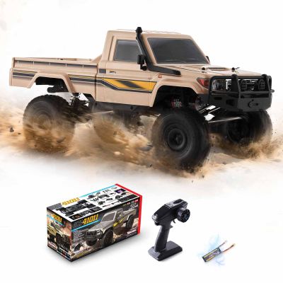 BEEZRC YKHOBBY 1/10 YK41011 Simulation LC79 RC Crawler,4WD Off Road RC Rock Truck, Manual Differential Lock, Brushed RC Climbing Car Remote Control Car for Adults for Beginner-Friendly RTR Yellow