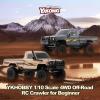 BEEZRC YKHOBBY 1/10 YK41011 Simulation LC79 RC Crawler,4WD Off Road RC Rock Truck, Manual Differential Lock, Brushed RC Climbing Car Remote Control Car for Adults for Beginner-Friendly RTR Yellow view 2