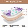 GOODOLD Dreamy Butterflies Pattern Baby Play Mat 50x50 Inch One-Piece Soft Crawling Mat Waterproof Playmat with Non-Slip Bottom for Babies, Toddlers, and Infants view 4
