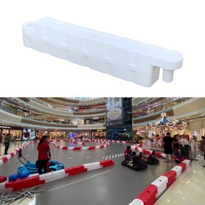 Jievmrs Go Kart Track Barrier Bumper Car Racing Track, Plastic Go Kart Runway Water-Filled Fence, Indoor Amusement Park/Outdoor Street Kid Bumper Car Track(White,Small)