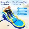 24FT(L) Commercial Grade Water Slide for Kids Adults,(Double Slides) (Heavy Duty Full PVC) (Big Airtight Water Pool), (950w UL Blower), Inflatable Waterslide for Backyard, Outdoor Blow up Park view 2