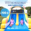 24FT(L) Commercial Grade Water Slide for Kids Adults,(Double Slides) (Heavy Duty Full PVC) (Big Airtight Water Pool), (950w UL Blower), Inflatable Waterslide for Backyard, Outdoor Blow up Park view 4