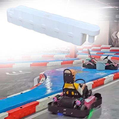 Jievmrs Water-Filled Bumper Car Racing Track, Go Kart Lane Fence Obstacle Course for Square, Large Shopping Mall/Play Centres Racing Track Road Blocks(White,Small)