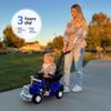 3-in-1 Ride on Push Car for Toddler with Handle, Toddler Ride on Toy for Boys, Stroller Sliding Walking Car w/Music and Horn - Blue view 2