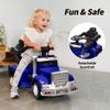3-in-1 Ride on Push Car for Toddler with Handle, Toddler Ride on Toy for Boys, Stroller Sliding Walking Car w/Music and Horn - Blue view 3