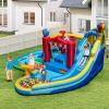 HONEY JOY Inflatable Water Slide with 950w Blower, Water Bounce House/Long Slide/Ramp/Climbing Wall, Water Cannon, Large Splash Pool, Wet Dry Combo Outdoor Blow Up Waterslides for Backyard Party Gift view 2