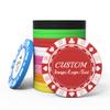 Bulk Custom Poker Chips Pack of 100-1000,37MM Plastic Casino Chips with Personalized Text/Logo/Image on Both Sides,Full Color Printing Customizable Drink Tokens for Bar,Party,Event,Promotion (Red) view 1