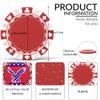 Bulk Custom Poker Chips Pack of 100-1000,37MM Plastic Casino Chips with Personalized Text/Logo/Image on Both Sides,Full Color Printing Customizable Drink Tokens for Bar,Party,Event,Promotion (Red) view 2