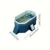1.6m PVC Folding Pool, Non-Inflatable Portable Swimming Pool for Kids and Adults, Hard Plastic Shell Outdoor Pool with Foldable Design for Backyard, Patio, Beach view 2