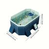 2.1m PVC Folding Pool, Non-Inflatable Portable Swimming Pool for Kids and Adults, Hard Plastic Shell Outdoor Pool with Foldable Design for Backyard, Patio, Beach view 2