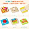 Paisure Montessori Busy Board for 1 Year Old, Sensory Activity Cube with Fine Motor Skills, Travel Activities Cube Gifts for Toddlers 1-3, Learning Education Toy for Baby Boy Girl Birthday Gifts view 2