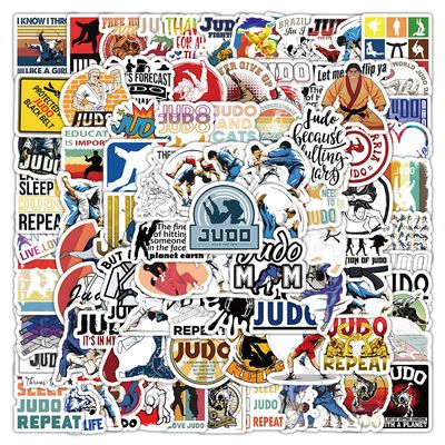 100pcs Judo Stickers,Waterproof Vinyl for Water Bottles Cups Laptops Tumblers Journaling Scrapbooking Bicycle Skateboard Luggage Decals (Judo)