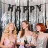 118pcs Letter Banner Kit, A-Z Glitter Black DIY Custom Banner Kit Including Letters Number & Rain Curtains Backdrop for Personalized Birthday Graduation Wedding Party Decoration view 4