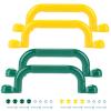 4PCS Playground Safety Handles for Kids, Plastic Swing Set & Climbing Frame Hand Grips, Plastic Grab Bars Playground Accessories Equipment for Indoor Outdoor Jungle Gym, Climbing Frame,Yellow+Green view 1