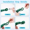 4PCS Playground Safety Handles for Kids, Plastic Swing Set & Climbing Frame Hand Grips, Plastic Grab Bars Playground Accessories Equipment for Indoor Outdoor Jungle Gym, Climbing Frame,Yellow+Green view 3