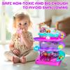 2-in-1 Rolling Ball & Car Ramp Race Track for Toddlers, Hammer Ball Drop Toy for Boys & Girls, Interactive Toys w/Sensor Lights - Montessori STEM Learning Toys - Brithday Gift for Kids 1-5+ Year Old view 3