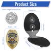 Universal Metal Badges with Leather Shield Case and Hook Fastener - Badge for Costumes & Role-Playing.(Golden P) view 2