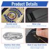Universal Metal Badges with Leather Shield Case and Hook Fastener - Badge for Costumes & Role-Playing.(Golden P) view 4