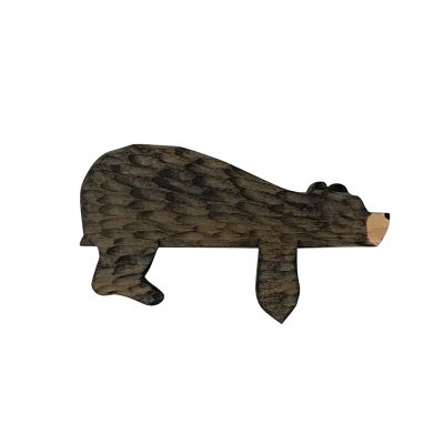 Wooden Bear Door Topper Animal Decor Rustic Wood Home Decoration for Living Room Wall Shelf Accent Natural Craft Ornament Handmade Art Toy Style for Entryway or Gift Wholesale