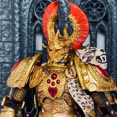 BEERISE WH Parts Helmet 02 Accessories BA - Sanguinius Primarch - PVC Soft Rubber Model Accessories Applicable to JOYTOY Products - Age 15 +