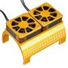 RC Repair Parts for Traxxas for X-Maxx 6S 8S for Arrma for KRATON 1/5 rc Cars Upgrades Parts Metal Dual Cooling Fan 4985 1717 Motor Heat Sink(Yellow) view 1