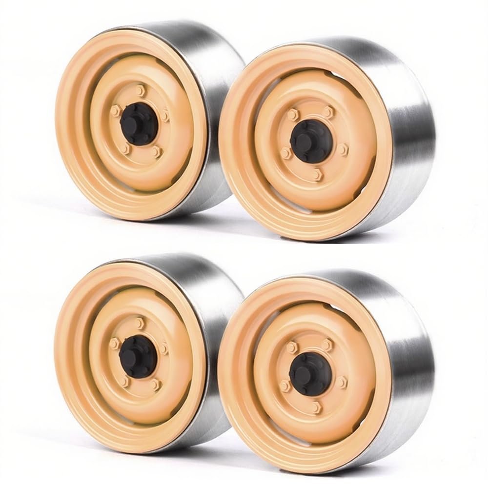 4pcs 1.9" Metal Hub Camel Cup Retro Hub for 1/10 RC Crawler TRX-4 RC4WD scx10 Upgrade Remanufactured Parts (G02-4pcs)