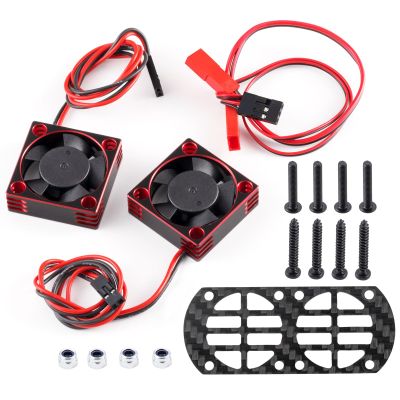 Aluminum Dual 30x30 Motor Cooling Fan Mount for Arrma 1/8 3S Infraction, Vendetta, Big Rock