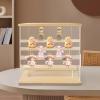 5-Tier Display Case with LED Lights, 12.6" Acrylic & Wood Collectible Display Box for Figurines, Funko Pop, Dolls - Dustproof & Adjustable Shelves (Clear) view 2