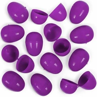 Gumball Megastore Empty Purple Easter Eggs  2000 Count Bulk Pack  Durable Plastic 2 Eggs in Vibrant Purple  Perfect for Easter Egg Hunts, Celebrations  Snap Shut & Reuse for Multiple Occasions