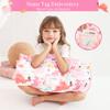 Toddler Nap Mat for Preschool 50''x30'' Sleeping Mat with Removable Pillow and Minky Blanket for Kids Ages 3-7 Roll Up Soft Sleeping Bag for Boys Girls Kindergarten Daycare Sleepover - Pink Dinosaur view 4