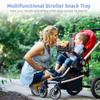 3-in-1 Snack Tray for Strollers with Cup Holder, Organizer Attachment with Anti-Slip Clamp, Designed for Flat Handlebar Strollers view 2