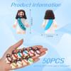 50 PCS Little Pocket Jesus Figures, Rubber Baby Jesus Loves You Tiny Figurines in Bulk, Ideal Christian Gifts for Easter Egg Stuffers, VBS and Sunday School (Multicolor) view 3