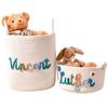 Macalpo Personalized Baby Name Basket Custom Easter Cotton Rope Diaper Caddy & Nursery Storage Organizer Bin for Baby Birthday Shower Gift, Newborn Essentials, Kids' Bedroom Bathroom Decor (StyleH) view 1