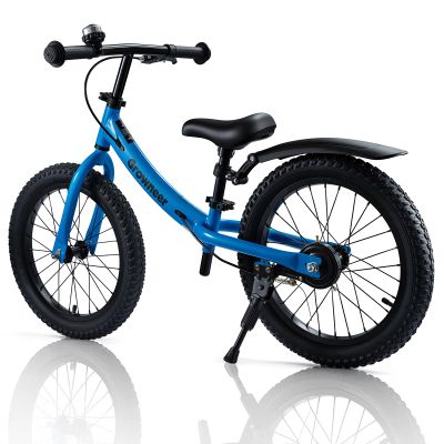 GROWNEER 16" Kids Balance Bike for 4-8 Year Old Boys Girls, Lightweight High Carbon Steel Frame Bicycle, Adjustable Padded Seat & Handlebars, Rear Brake, All-Terrain, Blue