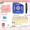 American Mahjong Tiles Set, 166 White Tiles Game with Noise Reducing Mahjong Mat with Storage Bags, 4 Racks, Scoring, Plastic Coins Dices Portable Travel Mahjong Game Set for Adults & Beginners view 3