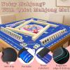 American Mahjong Tiles Set, 166 White Tiles Game with Noise Reducing Mahjong Mat with Storage Bags, 4 Racks, Scoring, Plastic Coins Dices Portable Travel Mahjong Game Set for Adults & Beginners view 4