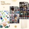 2-Pack Arrowhead Display Case, Wall Mount Organizer For Native American Rock Collection, Stone Storage Box With Transparent Lid view 4