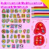52 PCS Lacing Cards, 26 Double-Sided Uppercase & Lowercase Sewing Cards with 52 Colorful Laces, Imagination Development Lacing Toy Games Educational and Learning Activity for Preschoolers, Children view 2