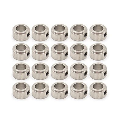 20PCS Metal Wheel Collars Lock Landing Gear Stoppers For RC Airplane Fixed-wing Parts Compatible With 1 6mm 2 1mm 2 6mm 3 1mm 4 1mm 5 1mm Shaft Sizes(20PCS 5.1MM)