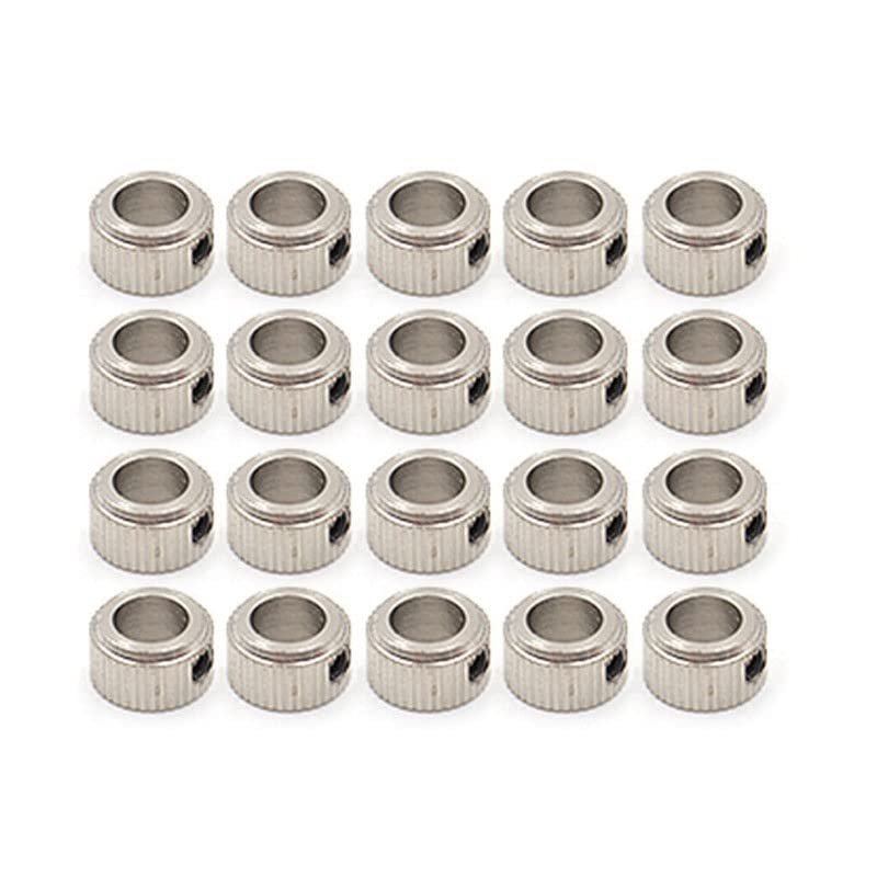 20PCS Metal Wheel Collars Lock Landing Gear Stoppers For RC Airplane Fixed-wing Parts Compatible With 1 6mm 2 1mm 2 6mm 3 1mm 4 1mm 5 1mm Shaft Sizes(20PCS 5.1MM)